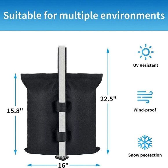 4Pcs Weight Bags for Pop up Canopy Tent, Outdoor Sun Shelter Patio Umbrella - Picture 2 of 7
